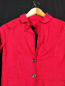 Red co-ord Jacket + skirt