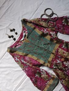 Y2K Patchwork Short Kurta