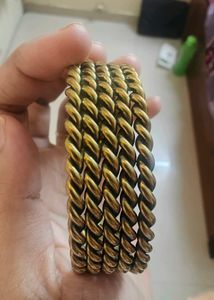 Textured Gold Tone Cuff Bracelet