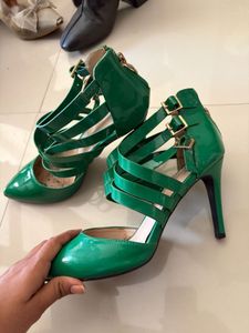 Green Strappy Heels