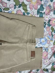Women Straight Fit Denim Camel Colored Jeans