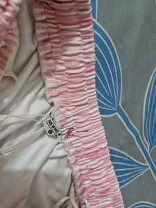 Pink Striped Drawstring Pants