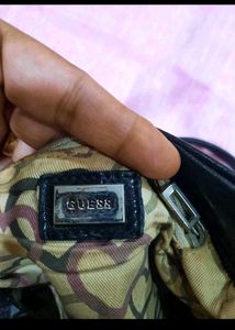 Guess Black Lace-Up Crossbody Bag