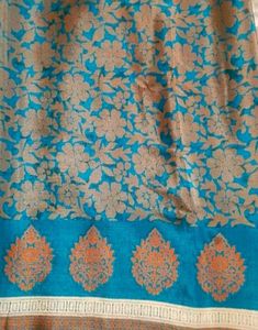 Dark Green Silkish Saree
