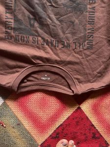 Brown Graphic Print Long Sleeve T-Shirt