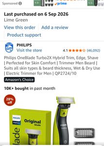 Philips OneBlade 2x New model Hybrid Trimmer