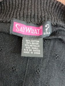 Charcoal Glitter Knit Casual Top