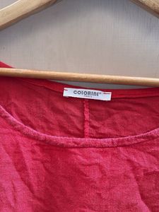 Coral Women's Linen Blend Top