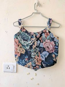 Floral Print Corset Top