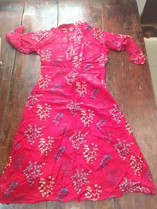 Red Printed Kurta