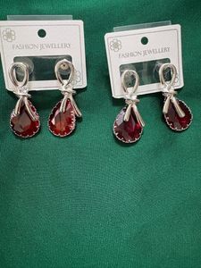 Elegant Red Drop Earrings