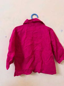 Vibrant Pink Collared Shirt