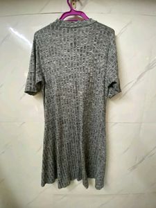 Grey Long Body Hugging Dress