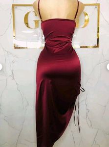 brand new (urbanic)Satin Ruched Midi Dress