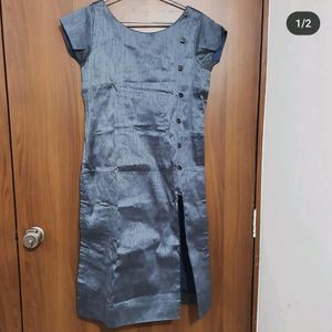 Silver Grey Straight Kurta