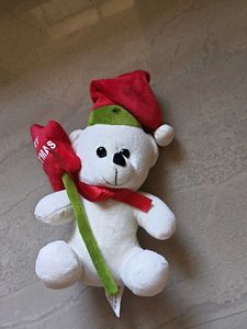 Christmas Teddy Bear with Star stick