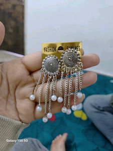 Elegant Silver-Tone Drop Earrings