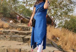 Blue Polka Dot Kurti