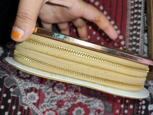 Golden Embellished Clutch Bag