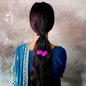 Handmade Hair Tie with Floral Charms