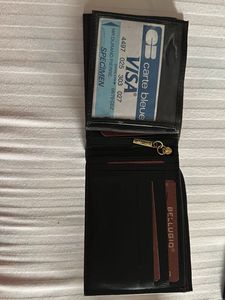 Classic black leather wallet