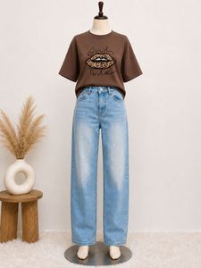 Brown Graphic Print T-Shirt