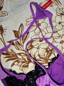 Purple Lace Thong