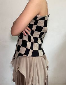 Checkered Camisole Top
