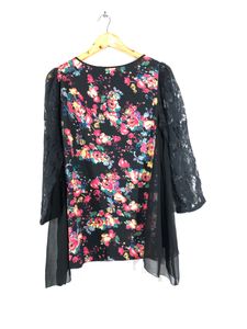 Black Floral Printed Top(Women’s)