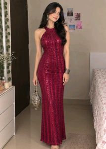 Sparkling Red Maxi Dress