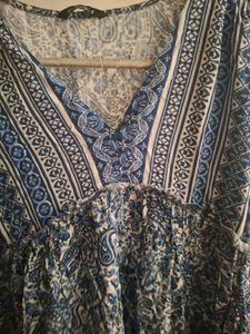 Blue Paisley Mini Dress