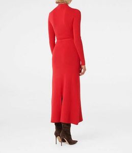 FOREVER NEW Elegant Red Maxi Dress with Belt