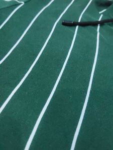 Green Striped Hoodie