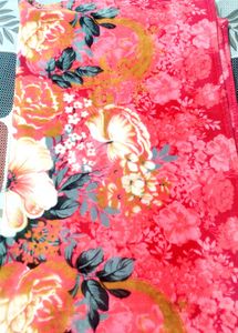 Vibrant Floral Fabric Blanket for small Girls