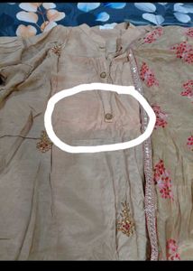 💓🫶 Beige Kurta Set with Floral Dupatta