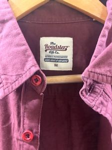 Men's Maroon Casual Shirt