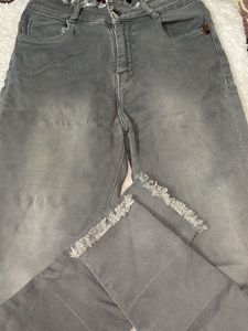 Grey Washed Denim Jeans