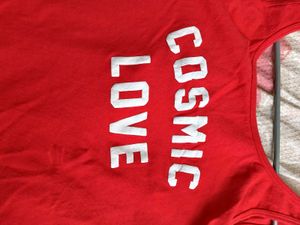 ZARA Red "Cosmic Love" Bodysuit