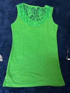 Green Lace Tank Top