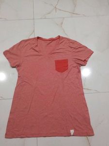 Coral Pocket Tee
