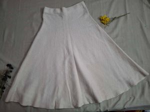 Cream A-Line Skirt