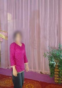 pink Short kurti for women (S) size