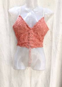 31158. Lace Corset Crop Top