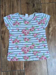 Striped Floral Print T-Shirt