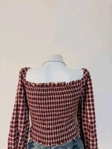 Chic Gingham Puff Sleeve Top❤️