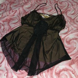 Y2k Top beaded embellished
