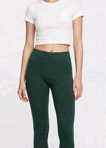 Green Casual Leggings