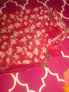 Beautiful Red Floral Saree