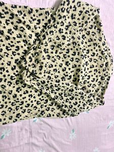 Leopard Print Button-Up Shirt