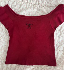 Cute Red Knit Top